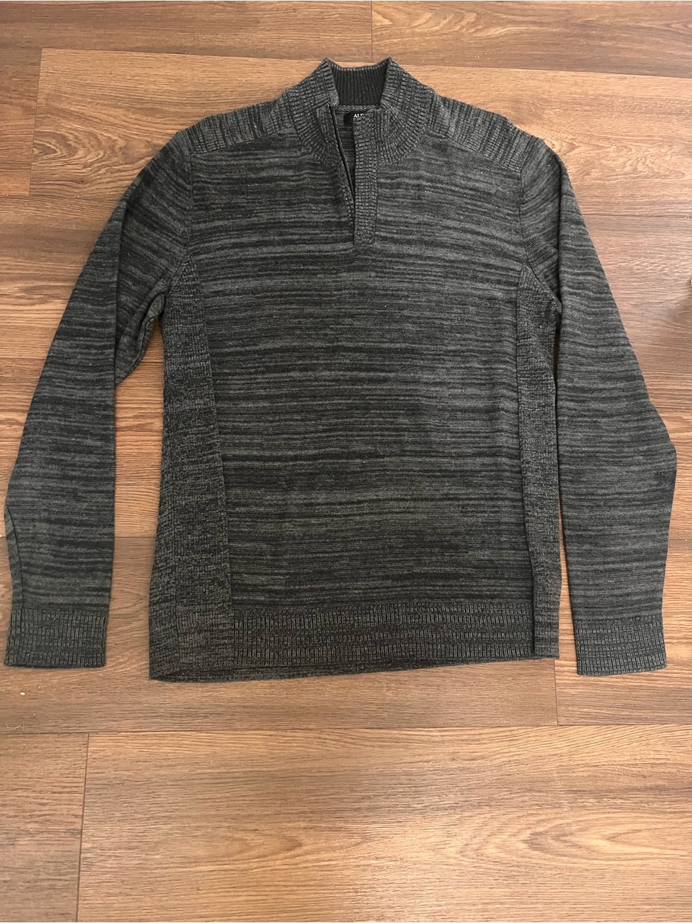Alfani Men's Charcoal Zip-Neck Sweater
